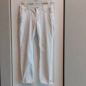Liz Claiborne White Denim Mid-Rise Straight Leg Skinny Jeans Women's 4P